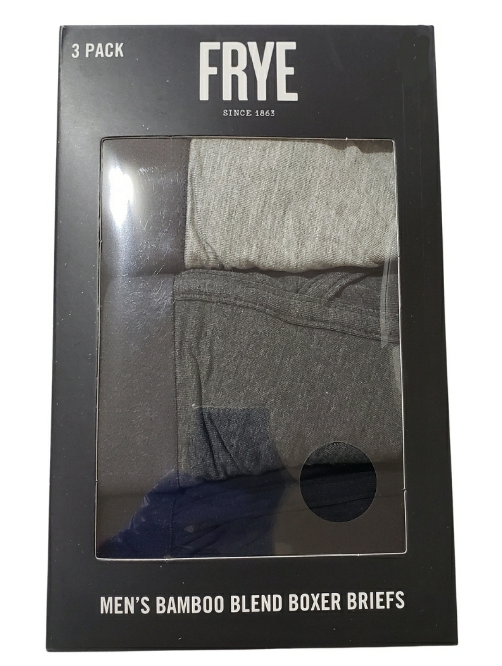 FRYE Boxer Briefs with Fly Men Large Bamboo Blend 3 Pairs NWT